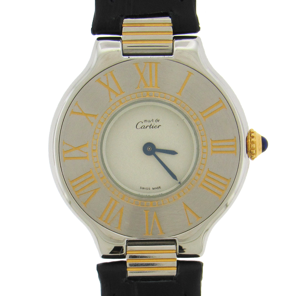 cartier must 21 two tone watch
