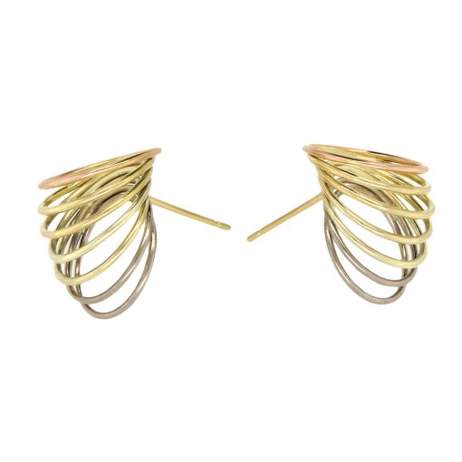 Momoko Kumai: Tricolor Cascading Circle Earrings