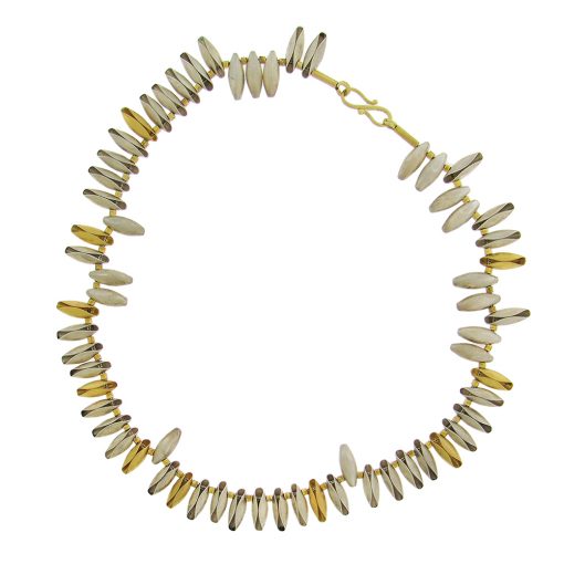 Nina Ehmck: Sterling Silver and 22K Gold 'Cocoon' Necklace - Image 3