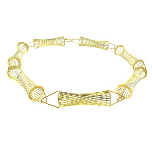 Momoko Kumai: Twisted Open Spiral Link Necklace