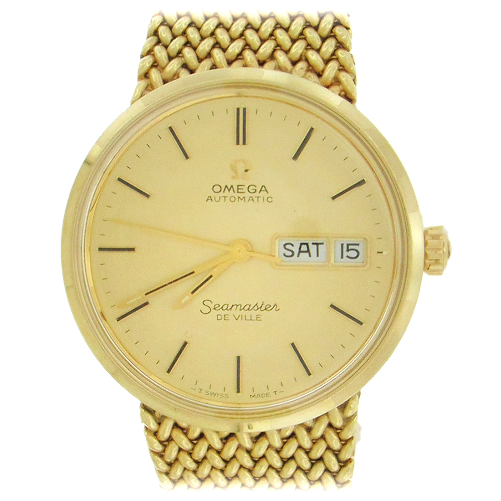 14k Gold Omega Automatic Seamaster DeVille Day Date Aaron Faber