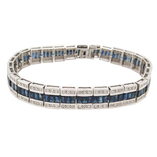 Sapphire Diamond Estate Bracelet - Image 2