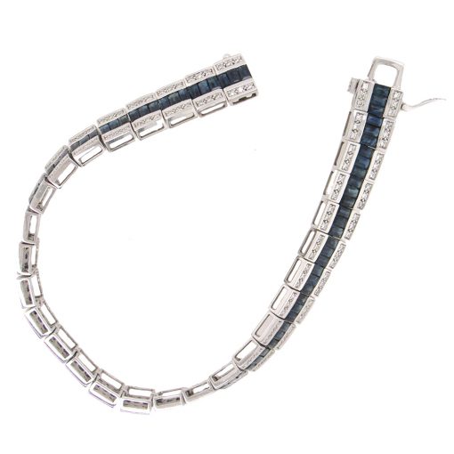 Sapphire Diamond Estate Bracelet - Image 3