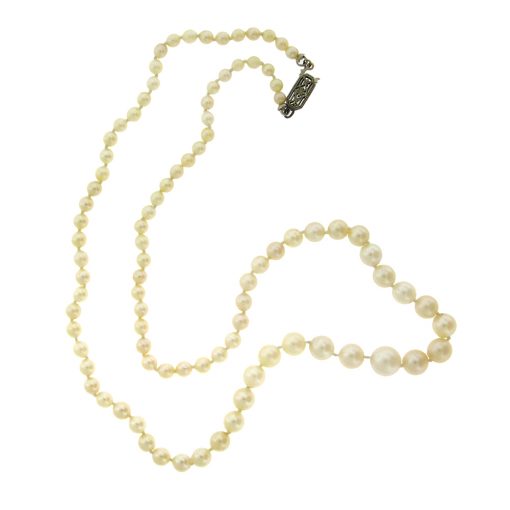 Graduated Cultured Pearl Necklace - Image 2