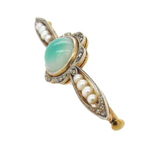 Antique Jadeite Bar Pin - Image 3