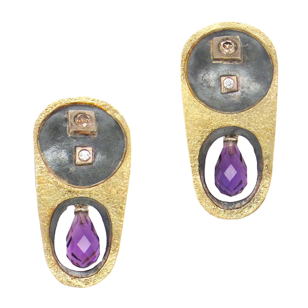 Marco Borghesi: Amethyst Day-Night Earrings