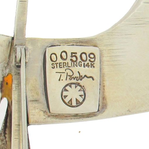 Tod Pardon: Sterling Inlay Sculpture and Brooch - Image 4
