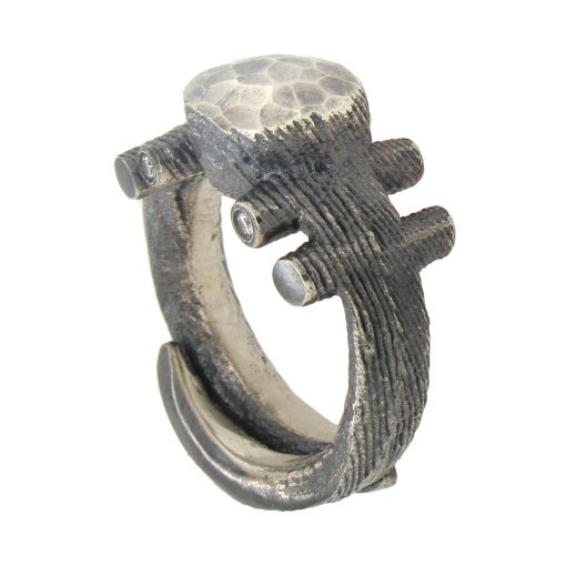 Marco Borghesi: Cuttlebone Cast Sterling 'Solitaire' Ring - Image 3