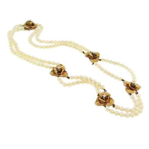 Vintage Pearl Garland Choker Necklace - Image 3