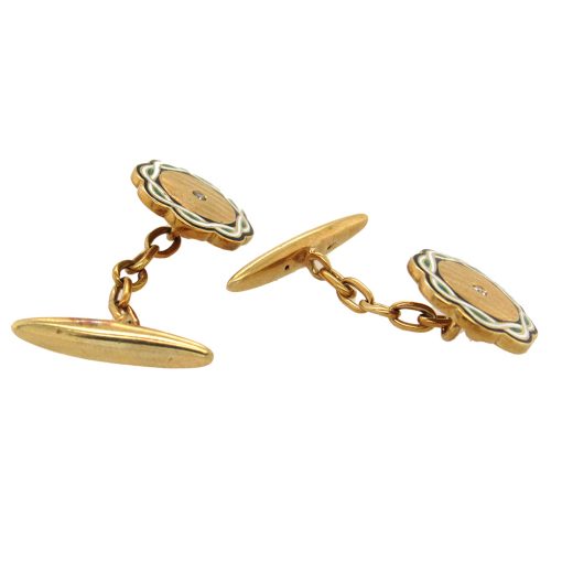 Antique Scalloped Gold Cufflinks - Image 3