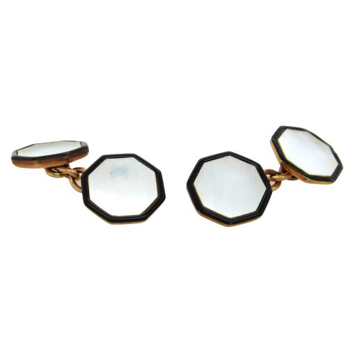 Estate Mother-of-Pearl Antique Cufflinks - Image 2