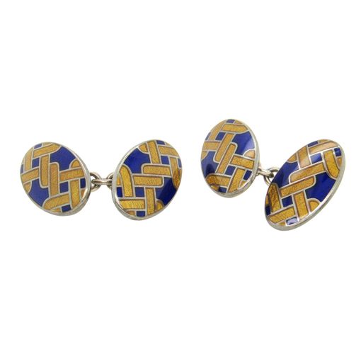 Sterling Enamel Cufflinks - Image 2