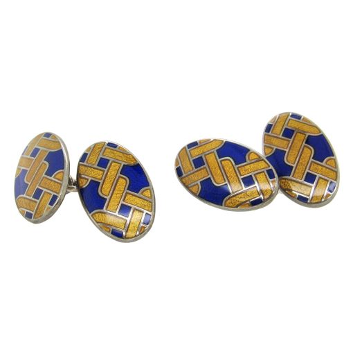 Sterling Enamel Cufflinks