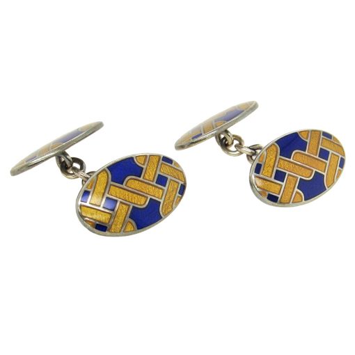 Sterling Enamel Cufflinks - Image 3