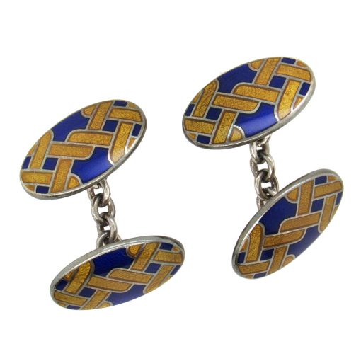 Sterling Enamel Cufflinks - Image 4