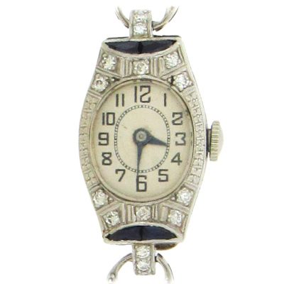 18K Gold and Diamond Art Deco Wristwatch