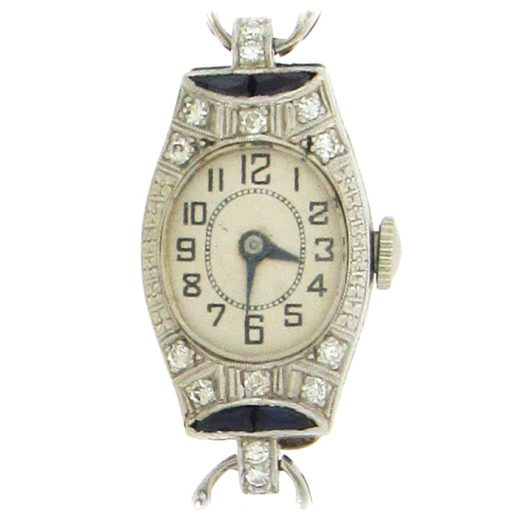 18K Gold and Diamond Art Deco Wristwatch