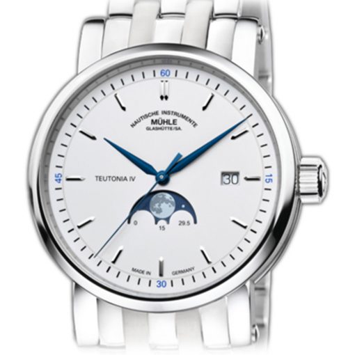 Stainless Steel Muhle Teutonia IV Moonphase Wristwatch