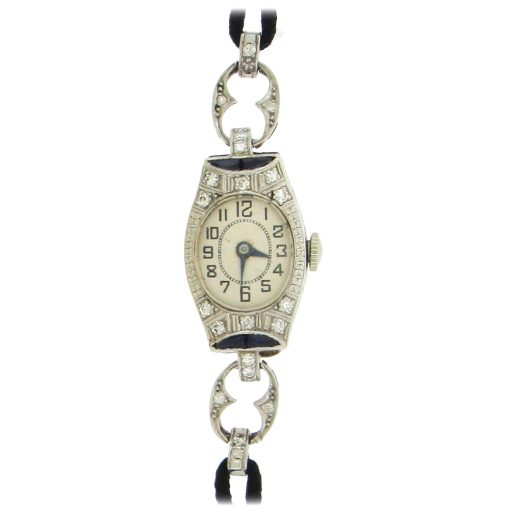 18K Gold and Diamond Art Deco Wristwatch - Image 2