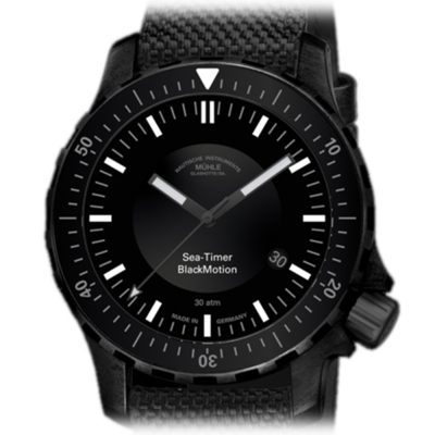 Muhle Sea-Timer Black Motion Wristwatch