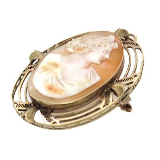 Antique Shell Cameo Pin/Pendant - Image 2