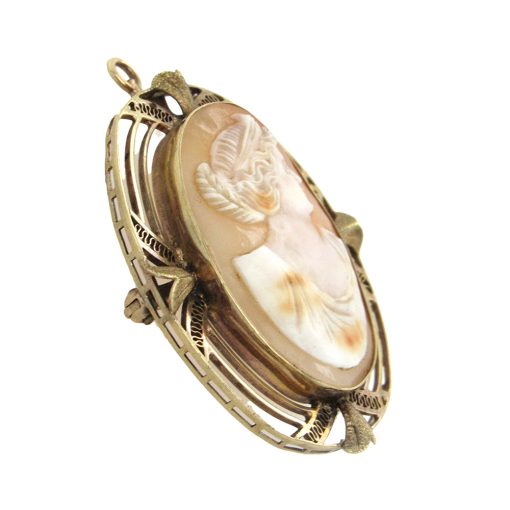 Antique Shell Cameo Pin/Pendant - Image 3