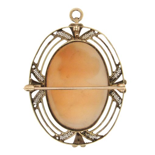 Antique Shell Cameo Pin/Pendant - Image 4