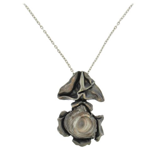 Sterling Silver Geode Flower Necklace - Image 2