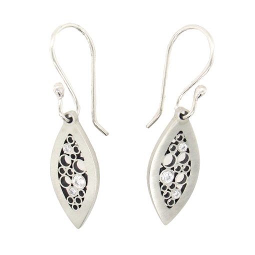 Belle Brooke: Sterling Diamond 'Luz' Earring - Image 3