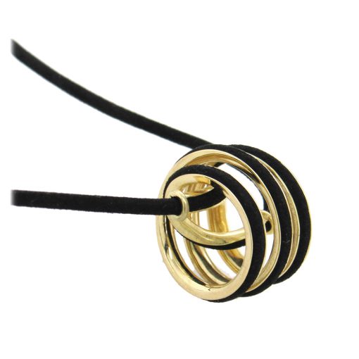 Timo Krapf: 18K Gold Fisherman's Knot Pendant Necklace - Image 3