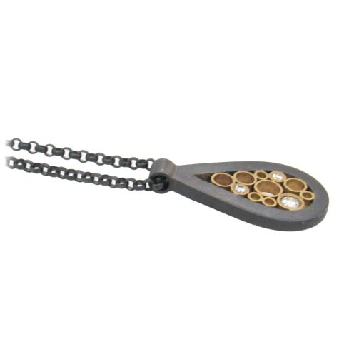 Belle Brooke: Cielo Teardrop Diamond Pendant Necklace - Image 3