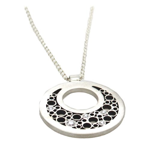 Belle Brooke: Half Moon Diamond Pendant Necklace - Image 4
