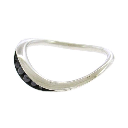 Timo Krapf: Sterling Black Diamond Wave Ring - Image 3