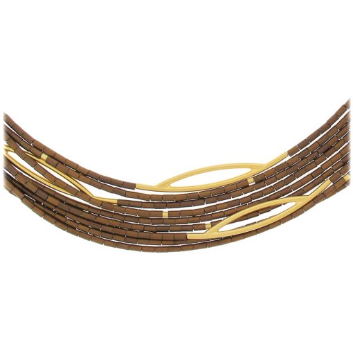 Contemporary Hematite Vermeil Necklace - Image 4