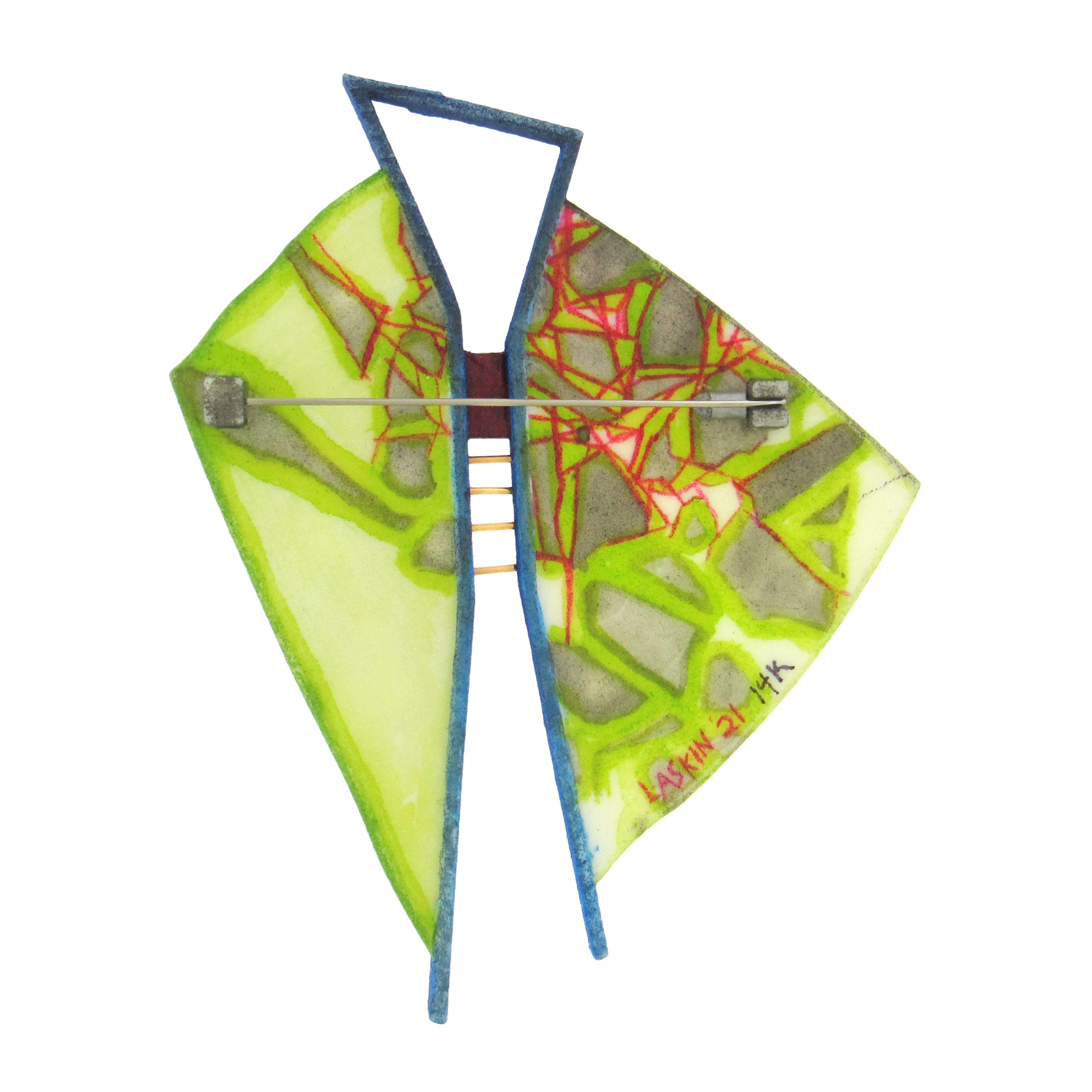 Rebekah Laskin: 3D Printed Hand Painted Brooch - Image 4