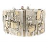 Earl Pardon: Sterling 14K Wide Panel Bracelet - Image 2