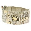 Earl Pardon: Sterling 14K Wide Panel Bracelet - Image 4