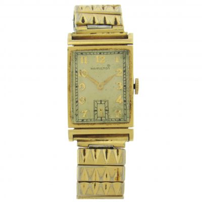 Vintage 14K Hamilton Tank Wristwatch