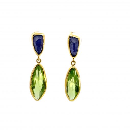 Margoni Studio: Peridot Tanzanite Earrings - Image 3