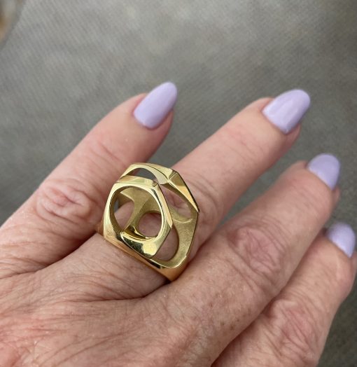 Abstract Sculptural Ring, Circa 1980's - Image 7