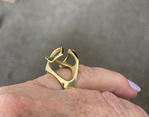 Abstract Sculptural Ring, Circa 1980's - Image 8