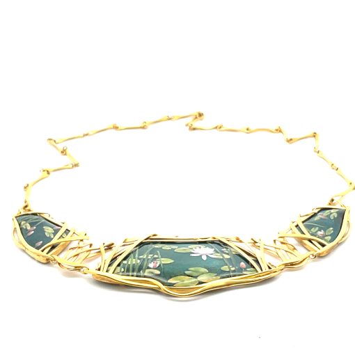 Larissa Podgoretz: 'Water Lilies' Necklace - Image 2