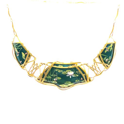 Larissa Podgoretz: 'Water Lilies' Necklace - Image 4