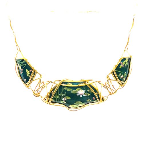 Larissa Podgoretz: 'Water Lilies' Necklace - Image 5