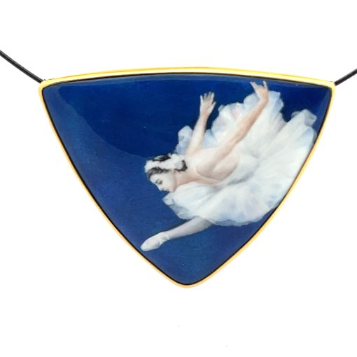 Larissa Podgoretz: 'The Swan' Brooch/Pendant - Image 4