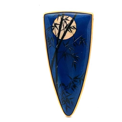 Larissa Podgoretz: 'Moonlit Bamboo' Brooch Pendant - Image 3