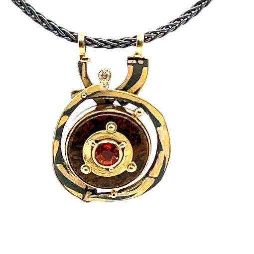 Michael Boyd: Orange Sapphire Necklace - Image 4