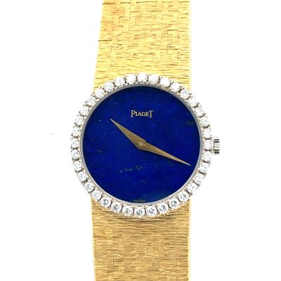 18K Piaget Lapis and Diamond Bracelet Watch