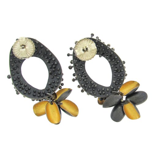 So Young Park: Beaded Drop Earrings - Image 3