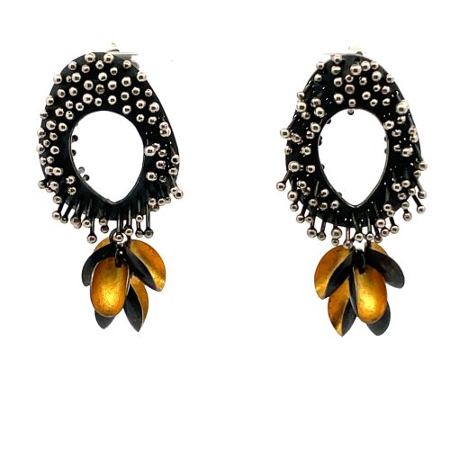 So Young Park: Beaded Drop Earrings - Image 4